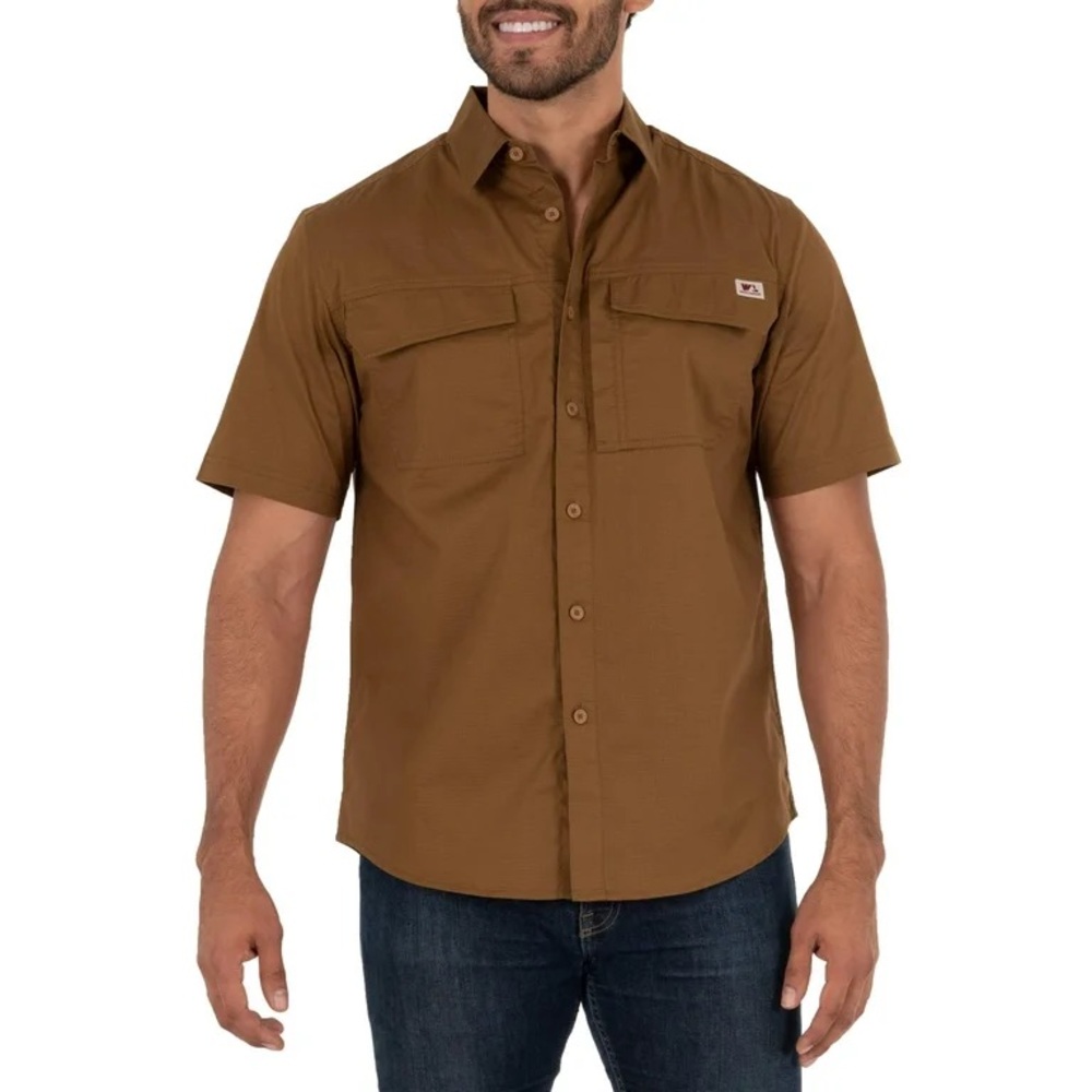 NWT Wells Lamont Men's Short Sleeve Flex Performance Ripstop Work Shirt 2XL